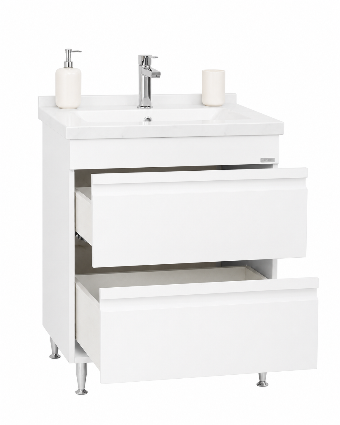 SERIA 886 - MOBILIER BAIE 60CM MDF ALB+LAVOAR GRANIT DUBAI