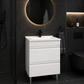 SERIA 486 - MOBILIER BAIE 60CM MDF ALB SERTARE + LAVOAR GRANIT ALB