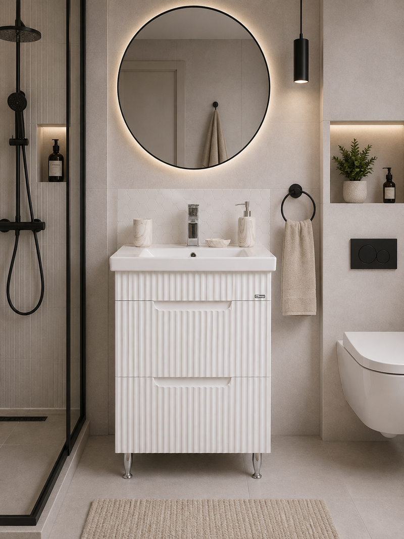 SERIA 033 - MOBILEIR BAIE SRT ALB 60CM - LV2060-1