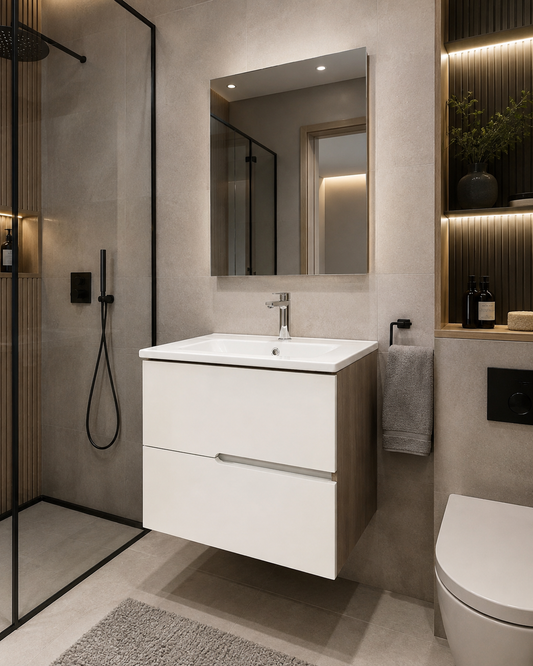 EVA 60 - Mobilier baie suspendat 60CM + Lavoar slim 60cm