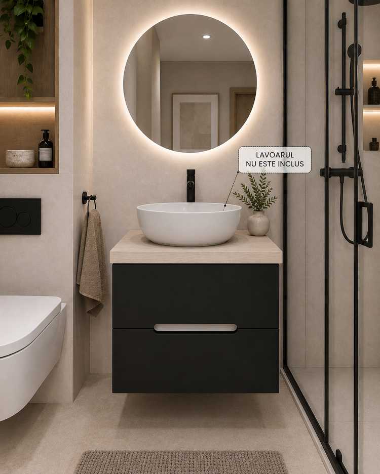 IRIS 60 + BLAT- Mobilier Suspendat 60CM + Blat 60cm
