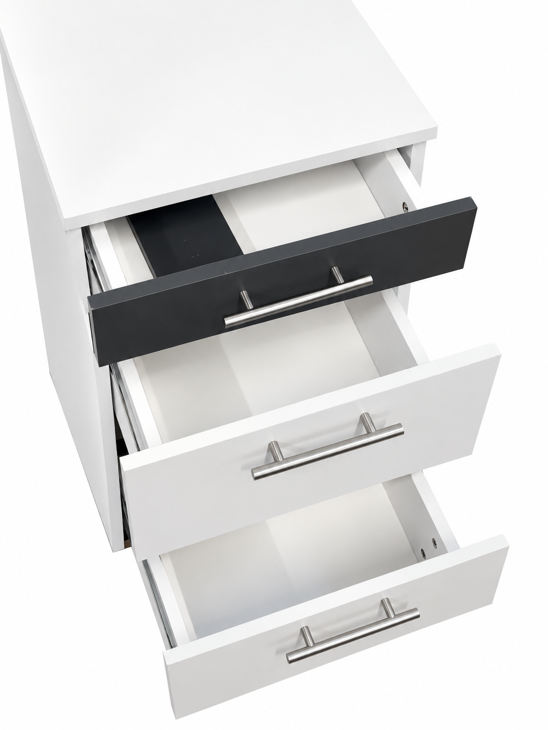 Set Bucatarie 180cm Sarona Alb/Antracit + Chiuveta inox 80x50cm + Baterie-2