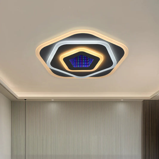 Lustra LED NEXA 3D 39W, Diametru 23cm, lumina Rece/Calda/Neutra , Alb