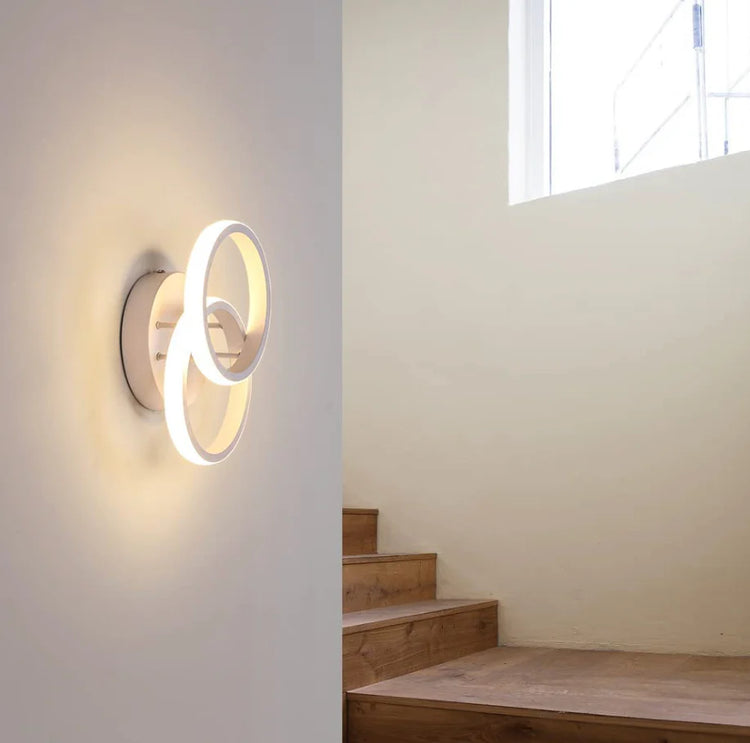 Lustra LED VERTEX CIRCULA 22W, 2 Cercuri, Rame Metalice, lumina Rece/Calda/Neutra, Alb