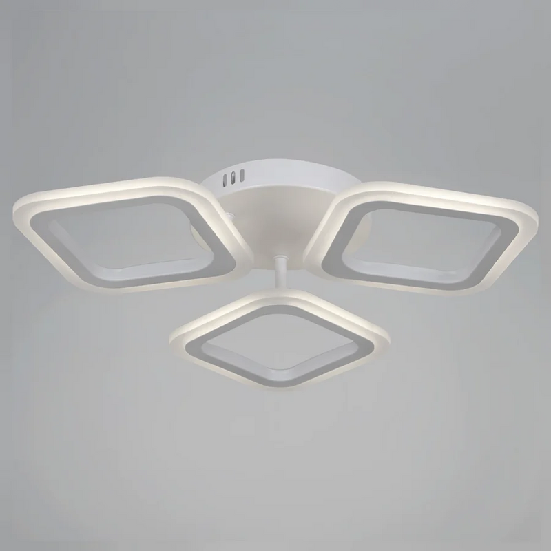 Lustra LED ERIKA 20W, 3 Patrate, Lumina Calda/Neutra/Rece, Alb, Metal si Acril-1