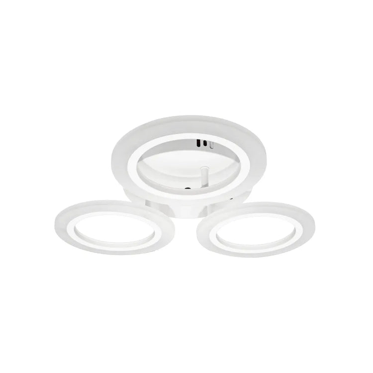 Lustră LED Crina 3 Cercuri 24W, 4000K, Acril, Alb LL802/3WH