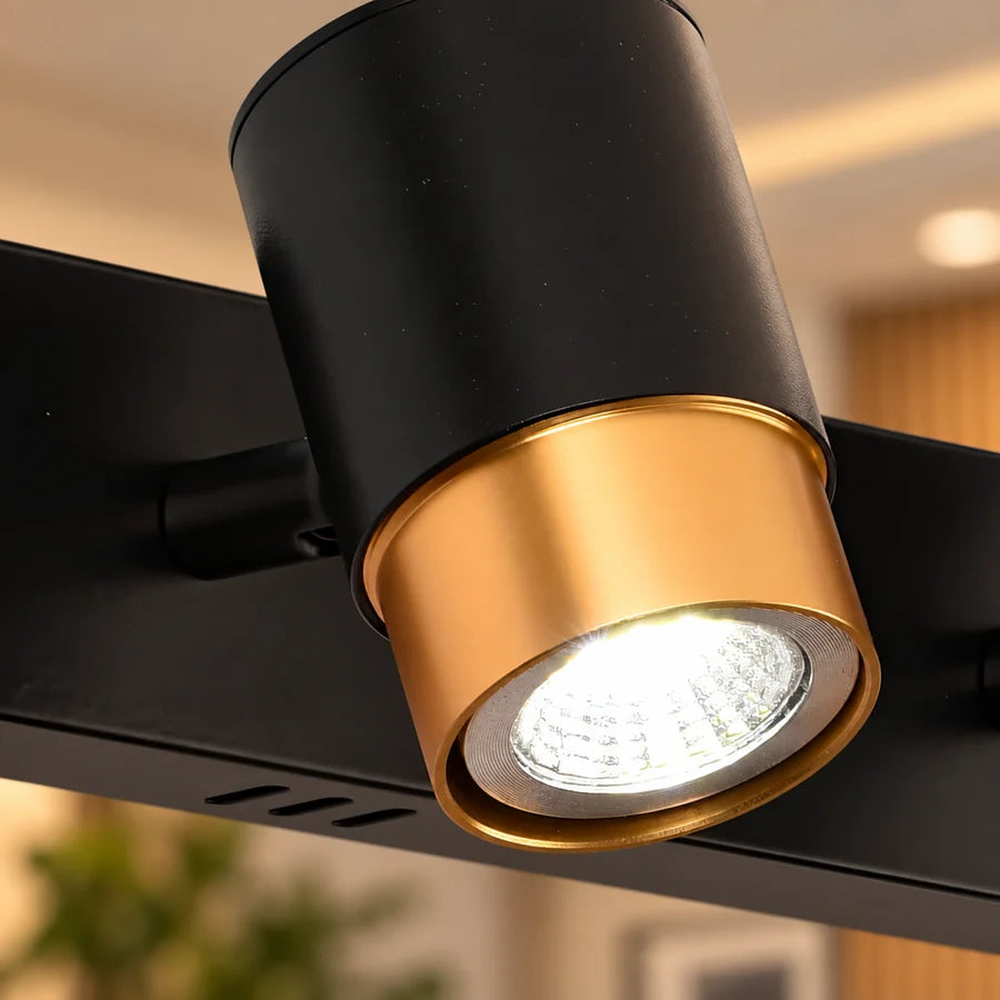 Proiector cu 4xGU10 Proiectoare, Auriu, Metal și Acril-3