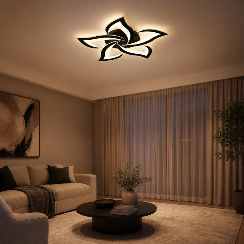 Lustra LED cu Telecomanda LT660/5BK, 5 Elemente, 55W, Lumina 3000/4000/6000K, Negru-12