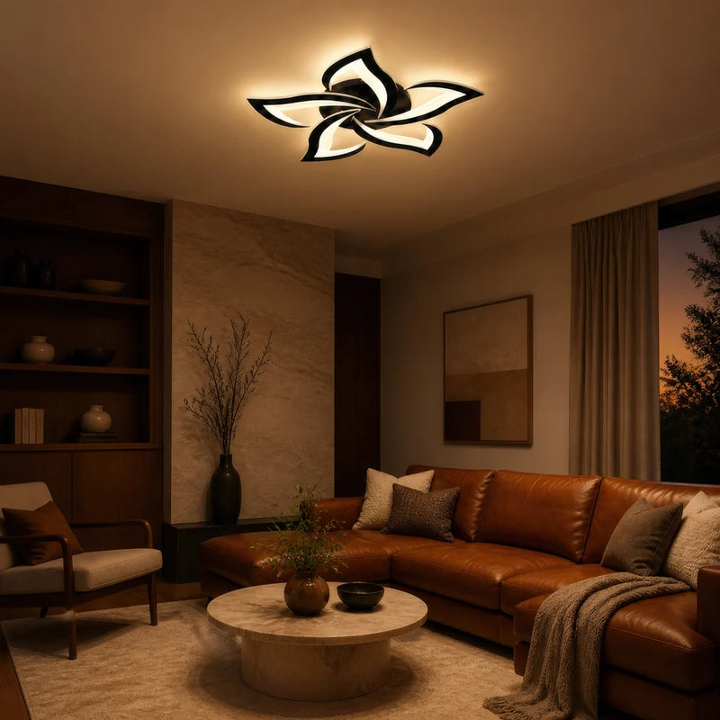 Lustra LED cu Telecomanda LT660/5BK, 5 Elemente, 55W, Lumina 3000/4000/6000K, Negru-8