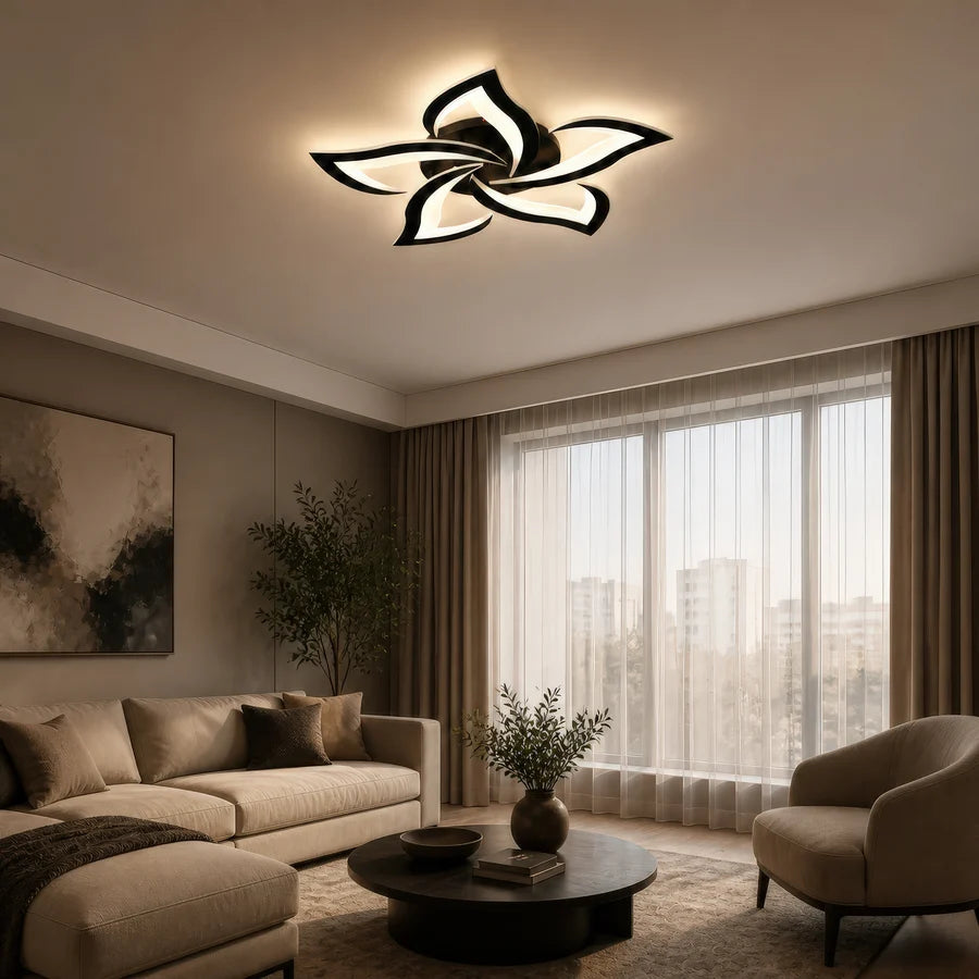 Lustra LED cu Telecomanda LT660/5BK, 5 Elemente, 55W, Lumina 3000/4000/6000K, Negru-9