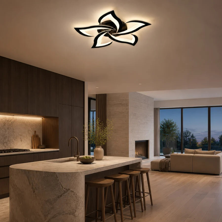 Lustra LED cu Telecomanda LT660/5BK, 5 Elemente, 55W, Lumina 3000/4000/6000K, Negru-11