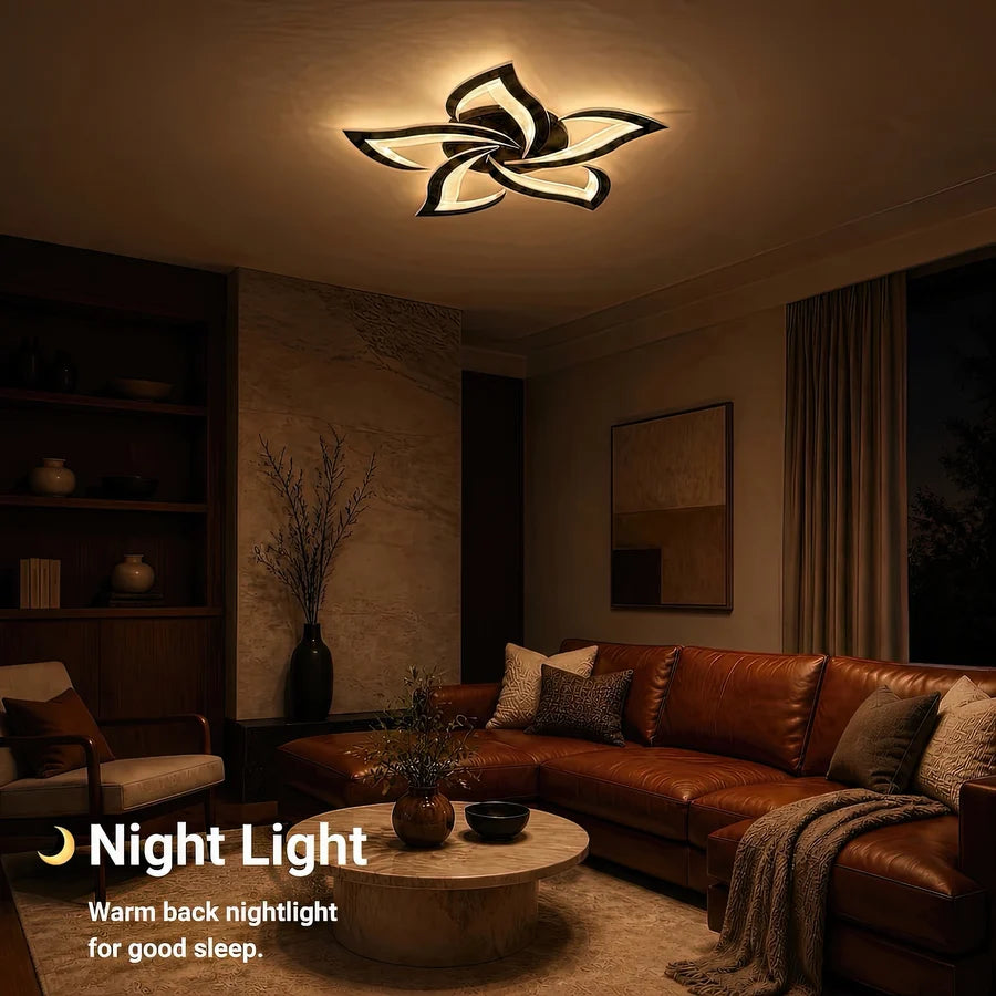 Lustra LED cu Telecomanda LT660/5BK, 5 Elemente, 55W, Lumina 3000/4000/6000K, Negru-6