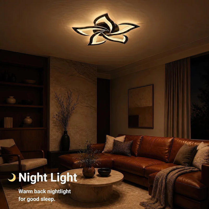 Lustra LED cu Telecomanda LT660/5BK, 5 Elemente, 55W, Lumina 3000/4000/6000K, Negru-6