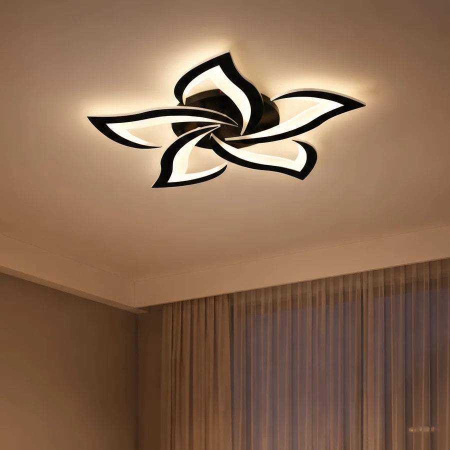 Lustra LED cu Telecomanda LT660/5BK, 5 Elemente, 55W, Lumina 3000/4000/6000K, Negru-1