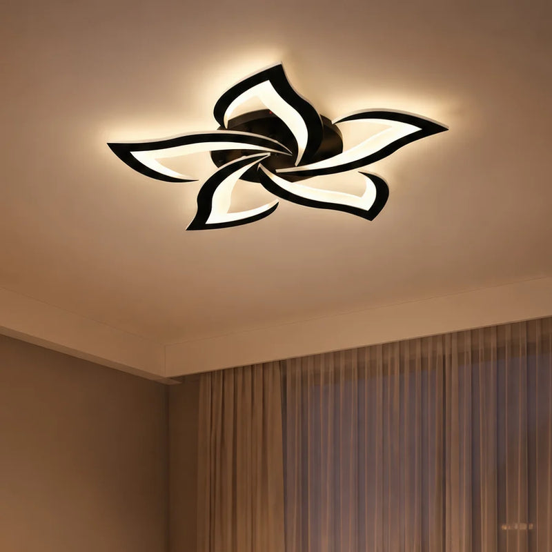 Lustra LED cu Telecomanda LT660/5BK, 5 Elemente, 55W, Lumina 3000/4000/6000K, Negru-1