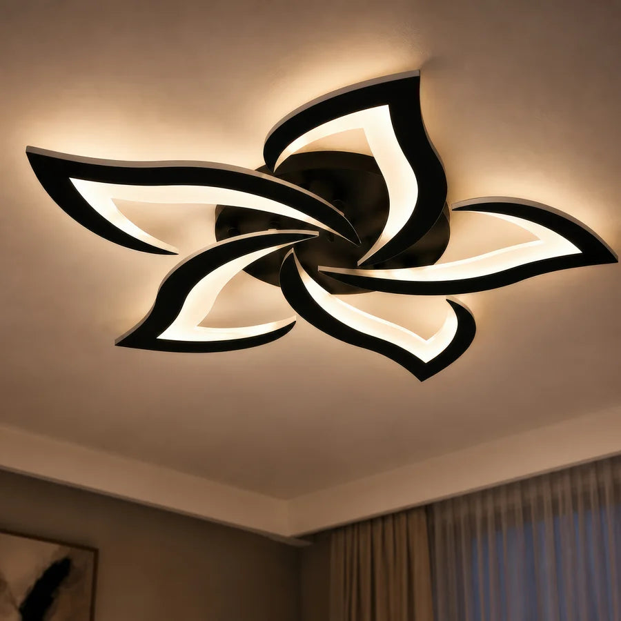 Lustra LED cu Telecomanda LT660/5BK, 5 Elemente, 55W, Lumina 3000/4000/6000K, Negru-7