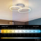 Lustra LED cu telecomanda BETTY 27W, 2 Cercuri, lumina Rece/Calda/Neutra, Dimabila, Alb