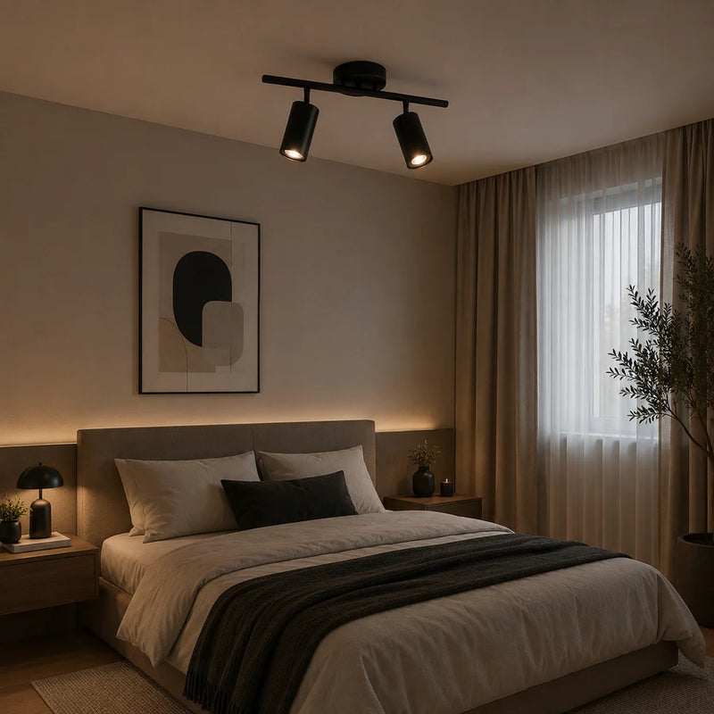 Lustra Clasica Sisimiut, 2xGU10, Metal, Negru-2