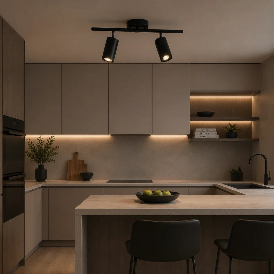 Lustra Clasica Sisimiut, 2xGU10, Metal, Negru-3