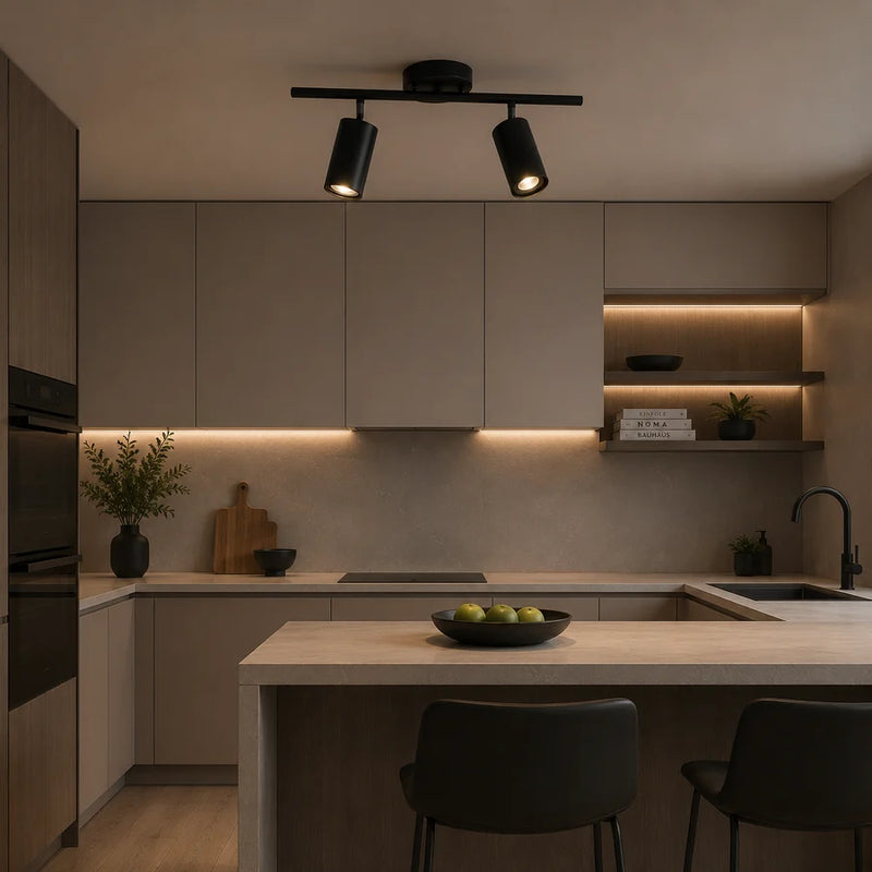 Lustra Clasica Sisimiut, 2xGU10, Metal, Negru-3