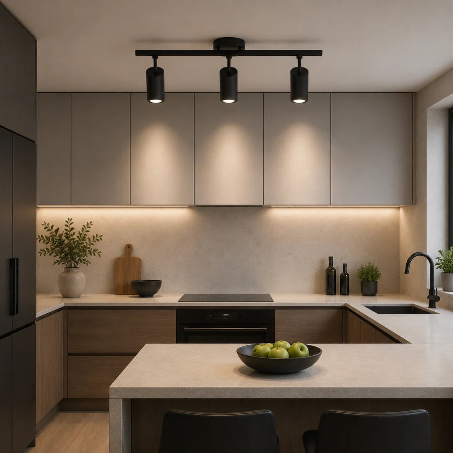 Lustra Clasica Sisimiut, 3xGU10, Metal, Negru-1