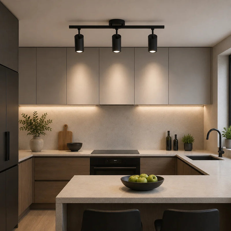 Lustra Clasica Sisimiut, 3xGU10, Metal, Negru-1