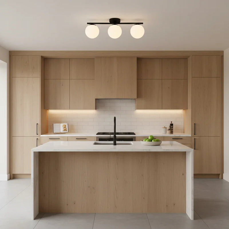 Lustra cristal ORI, 46cm, 3xG9, Globuri, Negru-4