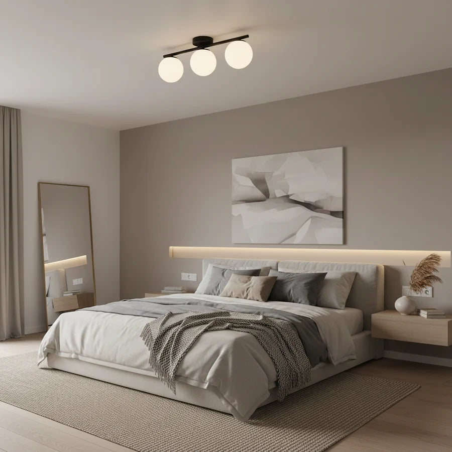 Lustra cristal ORI, 46cm, 3xG9, Globuri, Negru-2