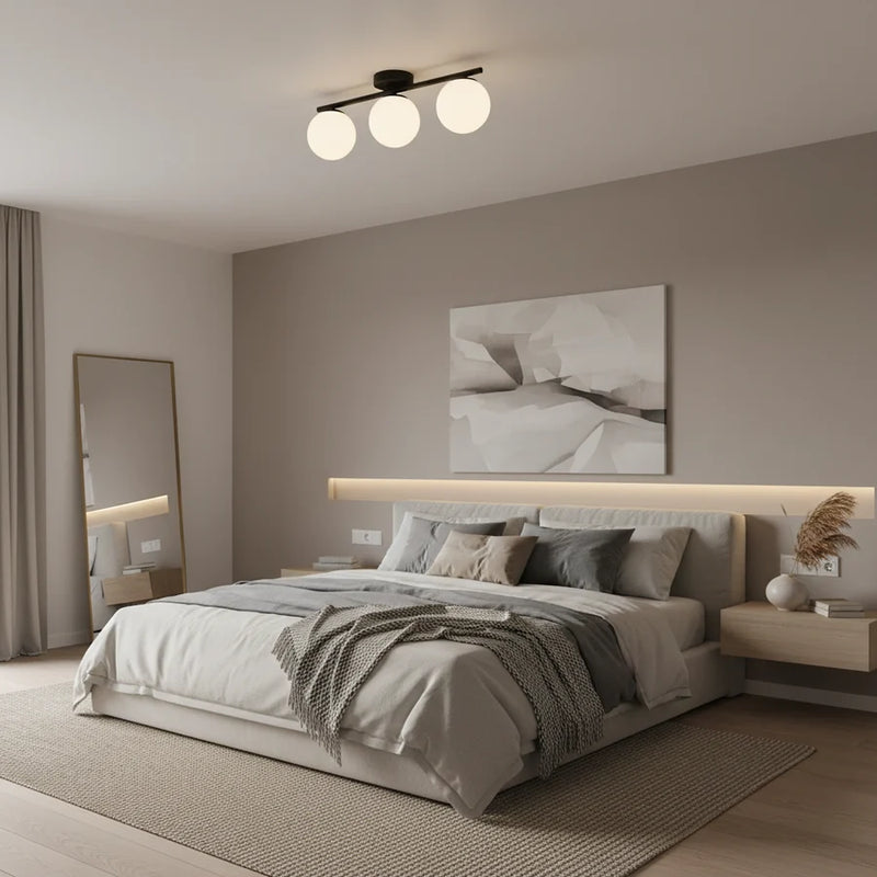 Lustra cristal ORI, 46cm, 3xG9, Globuri, Negru-2