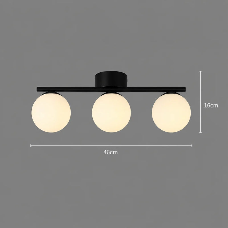 Lustra cristal ORI, 46cm, 3xG9, Globuri, Negru-5