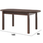 Masa extensibila 160x200 cm mb-12 venus1, nuc, lemn masiv de fag si pal