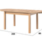 Masa extensibila 160x200 cm mb-12 venus1, sonoma, lemn masiv de fag si pal