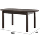 Masa extensibila 160x200 cm mb-12 venus1, wenge, lemn masiv de fag si pal