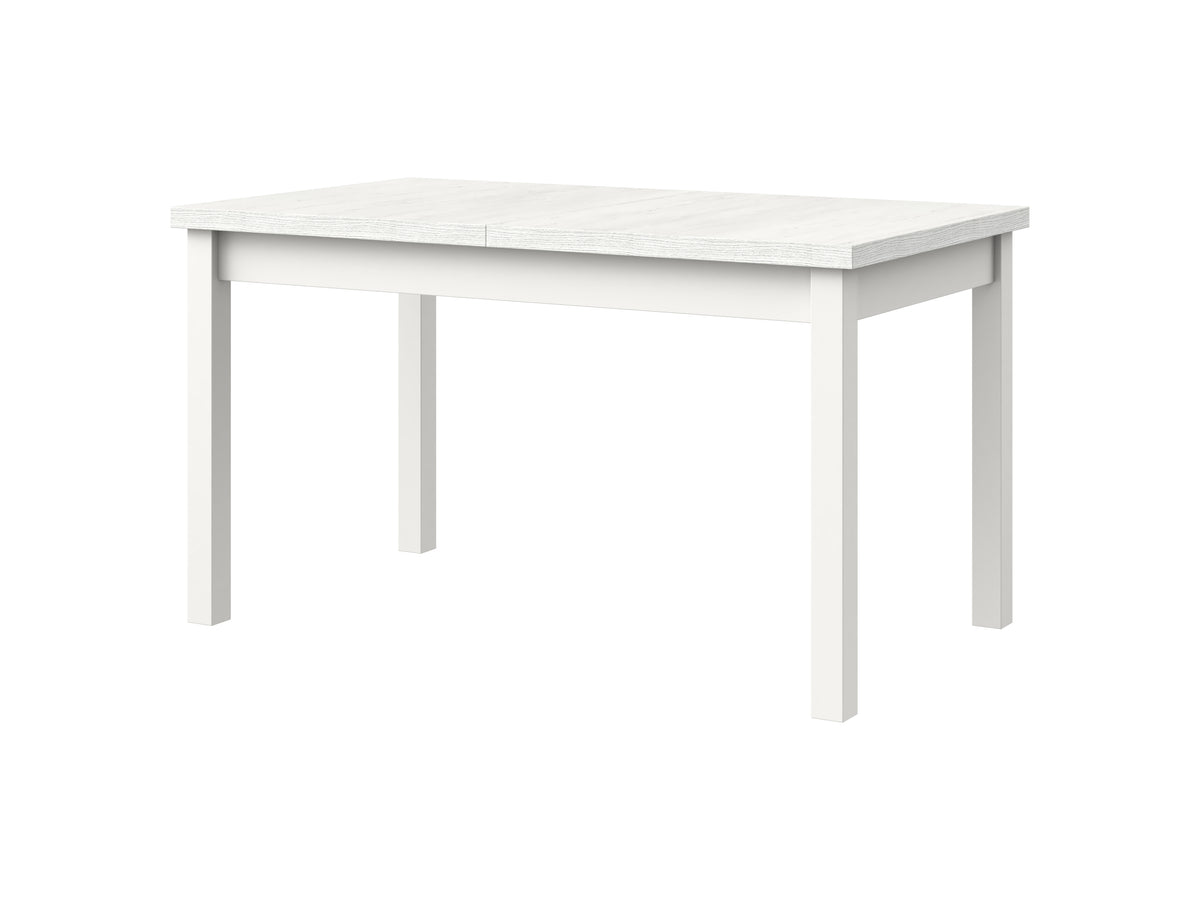 Masa extensibila 140-180x80 cm mb-21 modena1, alb, lemn masiv de fag si pal