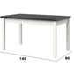 Masa extensibila 140x180 cm mb-21 modena1, alb/grafit, lemn masiv de fag si pal