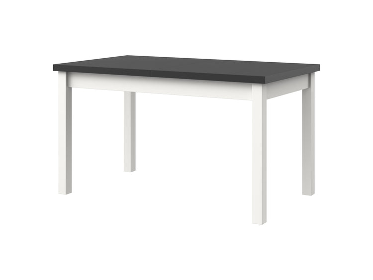 Masa extensibila 140x180 cm mb-21 modena1, alb/grafit, lemn masiv de fag si pal