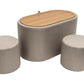 Set masa cafea cu 2 tabureti, MC-141, bej
