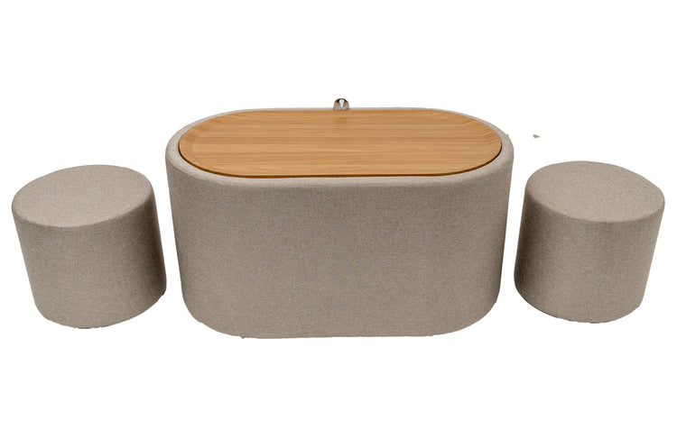Set masa cafea cu 2 tabureti, MC-141, bej