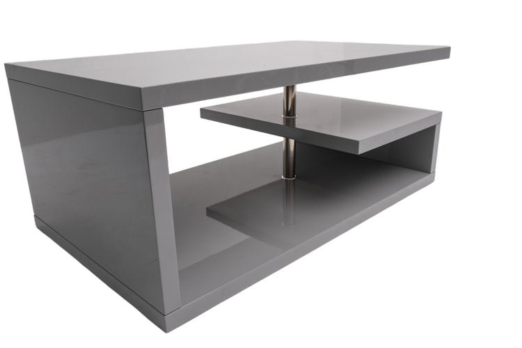 Masa cafea HT-016, 100x60x42 cm, gri lucios