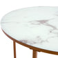 Masa cafea HT-140, 70x70x45 cm, alb, Sticla securizata