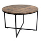 Masa cafea HT-140, 70x70x45 cm, stejar, Sticla securizata