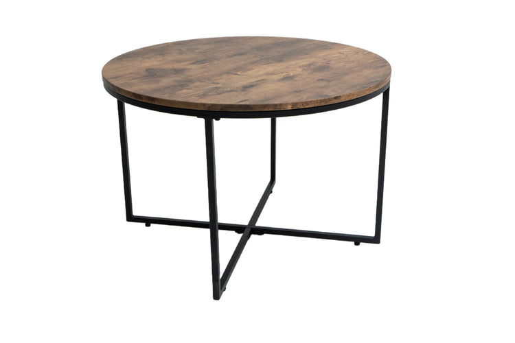 Masa cafea HT-140, 70x70x45 cm, stejar, Sticla securizata