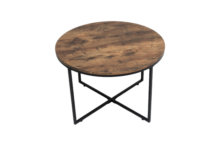 Masa cafea HT-140, 70x70x45 cm, stejar, Sticla securizata