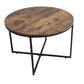 Masa cafea HT-140, 70x70x45 cm, stejar, Sticla securizata