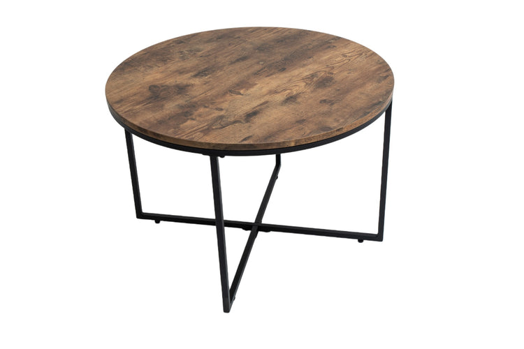 Masa cafea HT-140, 70x70x45 cm, stejar, Sticla securizata