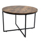 Masa cafea HT-140, 70x70x45 cm, stejar, Sticla securizata