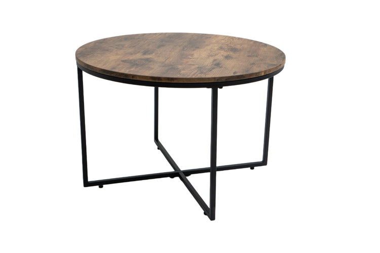 Masa cafea HT-140, 70x70x45 cm, stejar, Sticla securizata