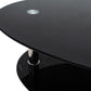 Masa cafea HT-176, 92x60 cm, negru, sticla securizata