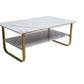 Masa cafea HT-229, 100x60 cm, alb, MDF