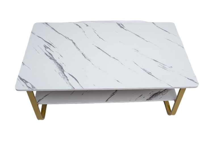 Masa cafea HT-229, 100x60 cm, alb, MDF